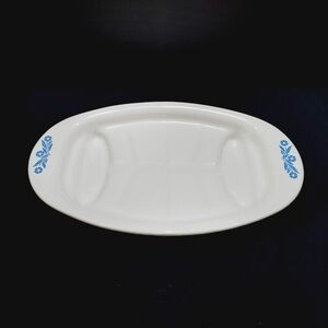 Vintage Corning Ware P-19 Oval Meat Serving Platter (Blue Cornflower)
